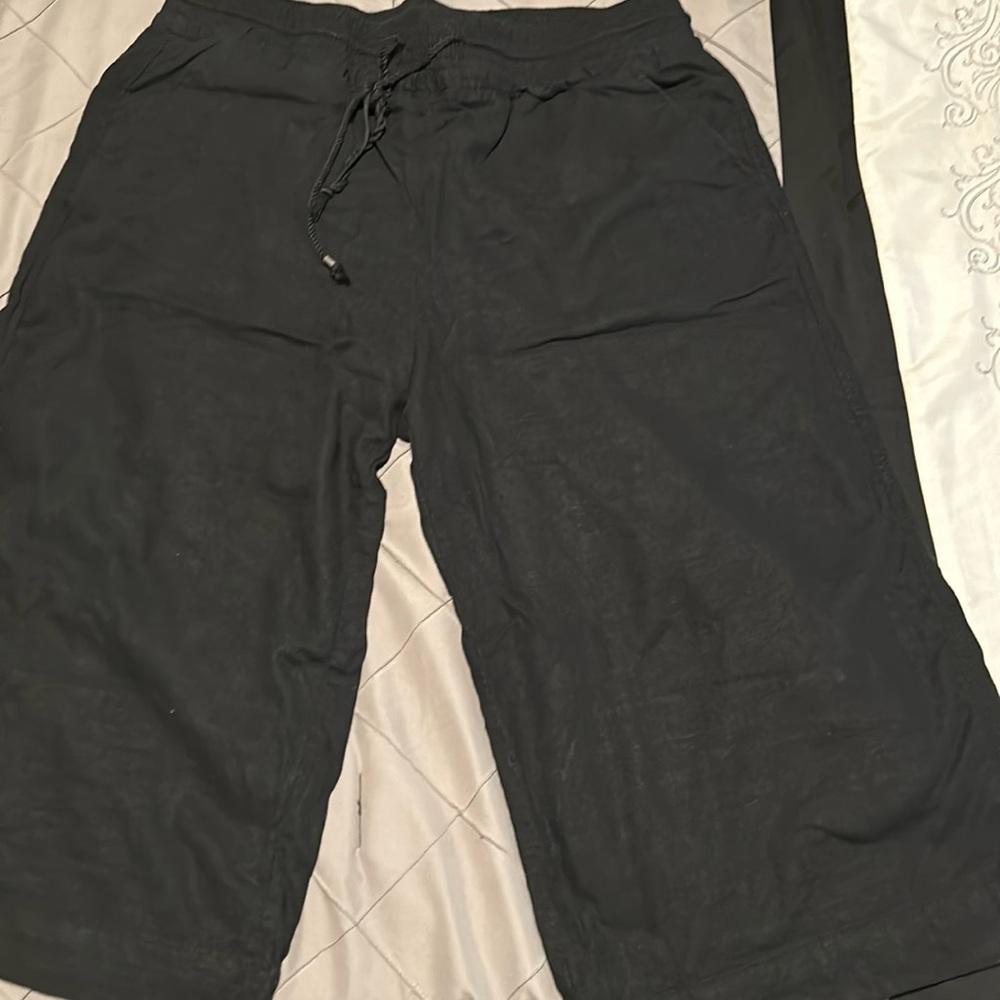 Calypso crop pants, black